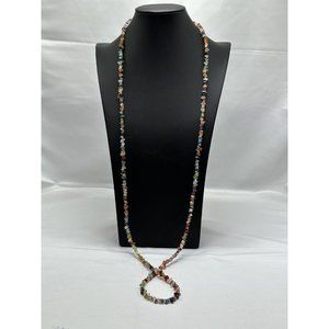 43 In. Multiple Chrystal Necklace. Maker SI 925